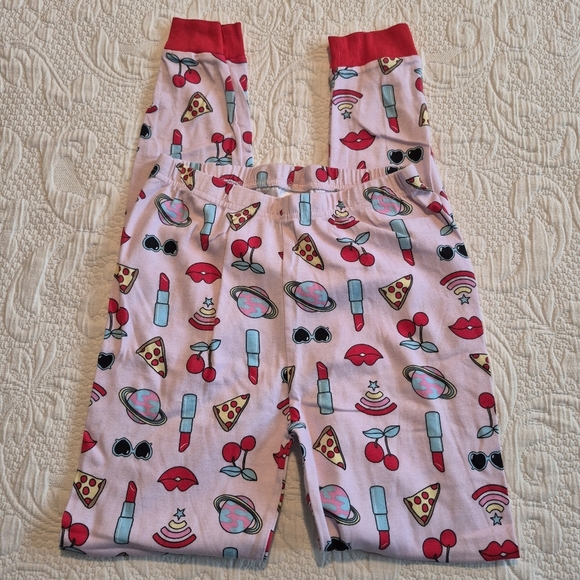 Children's Place girls size 14 long sleeve pajama set pink with cute print VGUC - Picture 4 of 8